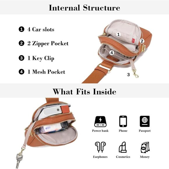 Travel Ready Anti-Theft Crossbody Purse - Stylish Leather with RFID Protection - Picture 5 of 6